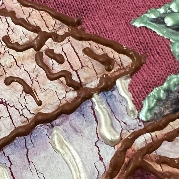 Vintage 80s Fairy House Ugly Sweater 1980s Crewneck Pullover Sweatshirt - Picture 5 of 5